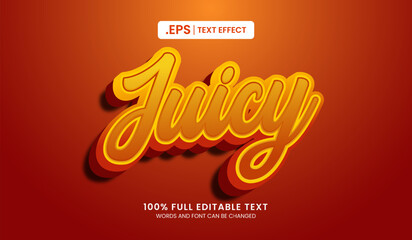 Wall Mural - design editable text effect, juicy text vector illustration