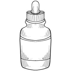 Wall Mural - vaccine bottle handdrawn illustration