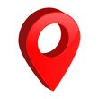 3d location map pointer icon, place pin marker sign - isometric red gps map pointers in red frame, destination symbols in 3d. red location icon	