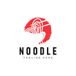 Ramen noodle logo simple noodle and bowl design inspiration chinese food template illustration