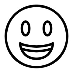 grin outline icon