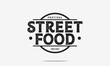 © zuriya - Street food typography logo tamplete. street food festival for restaurant cafe illustration design.