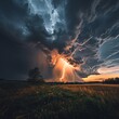 A Lightning Bolt Strikes the Sky