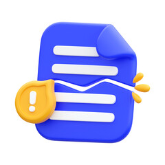 3d render of file error