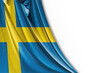 Swedish flag on a transparent background.