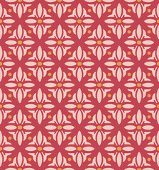 Japanese Star Flower Vector Seamless Pattern
