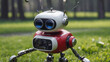 a windup robot with springy googly eyes on a stalk