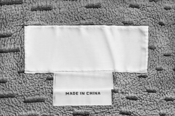 Canvas Print - Made in China clothes label