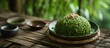 Com, a flattened and chewy green rice, is a Vietnamese cuisine dish tied to autumn.