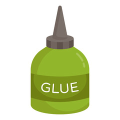 Canvas Print - A flat design icon of glue bottle 

