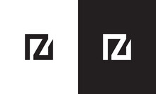 NZ Logo, Monogram Unique Logo, Black And White Logo, Premium Elegant Logo, Letter NZ Vector	
