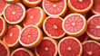Pomelo and grapefruit juicy slices background. Generative Ai