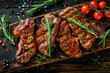© Tidarat - grilled beef steak on background