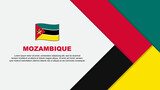 Fototapeta  - Mozambique Flag Abstract Background Design Template. Mozambique Independence Day Banner Cartoon Vector Illustration. Mozambique Cartoon