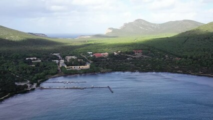 Canvas Print - survol de capo caccia au nord de la Sardaigne en Italie vers Alghero