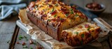 Fototapeta  - bacon and cheese loaf