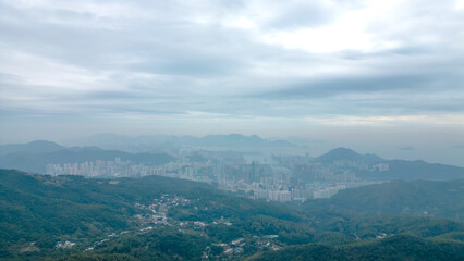 a mountains in Tai Mo Shan Country Park. Dec 22 2023