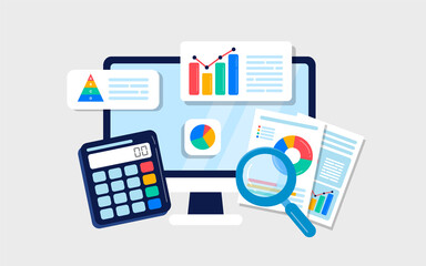 Poster - Business analysis composition