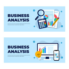 Poster - Business analysis banner set