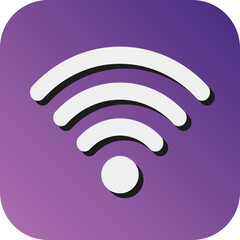 Wireless Network Vector Glyph Gradient Background Icon Desig