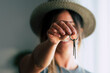 © simona - Crop close up of female tenant renter show praise house keys moving to first own new apartment or house, happy woman owner buy purchase home, relocate to dwelling, rental, rent, ownership concept