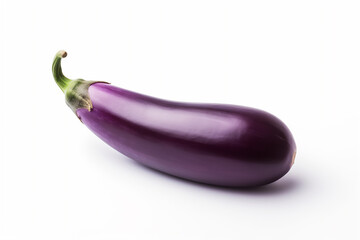 Sticker - eggplants isolated on white background