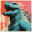 Godzilla - Vintage Zeichnung