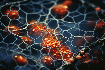 Aufkleber - A visual exploration of subcellular elegance, highlighting the graceful structures and delicate beauty found within a microscopic view.