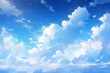 Anime Sky Serenity: Cloudscape Background Painting the Canvas