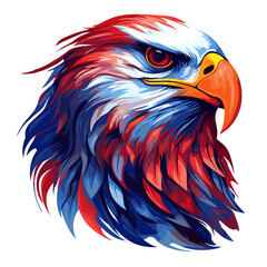 Wall Mural - American eagle in vector art style.