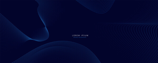 Abstract wave lines pattern dynamic colorful light flowing isolated on black background. Vector illustration design element in concept of music, party, technology,	