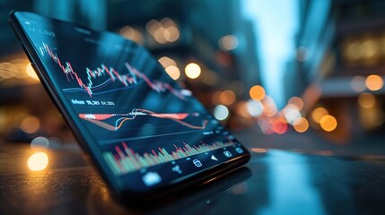 Wall Mural - stock market or forex trading graph in graphic concept suitable for financial investment or economic