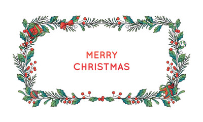 Sticker - Cartoon Merry Christmas frame