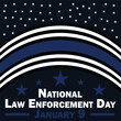 National Law Enforcement Day vector banner design. Happy National Law Enforcement Day modern minimal graphic poster illustration.