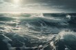 A dreamy ocean scene with mystical currents & sediment. Generative AI