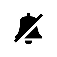 Poster - no bell icon alarm off symbol silent mute icons . notification bell icon. web vector icon