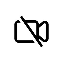 Aufkleber - no video camera icon for streaming , facetime icons video call symbol - recording not allowed - video cam off icon. web vector icon