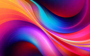 Wall Mural - colorful curve abstract background,created with generative ai tecnology.