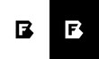 initials bf monogram logo design vector