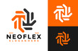 Letter N Vortex Logo design vector symbol icon illustration