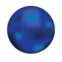 Sticker - blue glossy ball