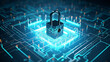 Digital Security and Privacy Concept: Cybersecurity with Encryption Technology - Safeguarding Online Data and Protecting User Privacy in the Digital Age.