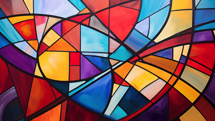 Shapes and Shades: A Colorful Abstract Journey