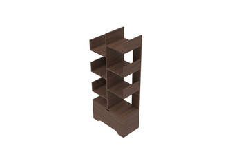 Wall Mural - book shelf top view without shadow 3d render