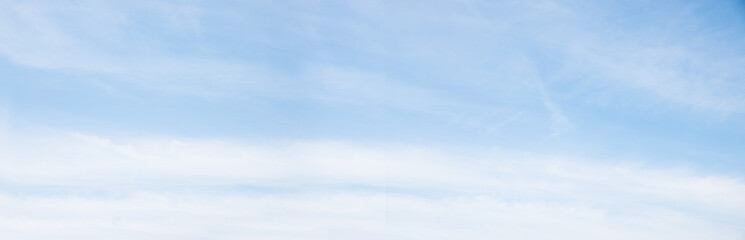Wall Mural - soft light blue and white sky background panorama