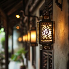 Sticker - a row of lanterns