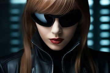Generative AI portrait hacker in dark room secret organization community specialists