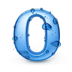 Poster - letter O with waterdrops