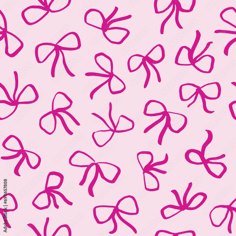 Patrón sin costuras de moños. Fondo vectorial minimalista de cinta ...