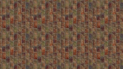 Wall Mural - Texture material background Multicolor Bricks 1